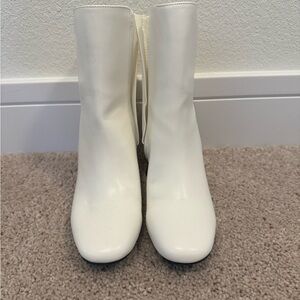 MIA Classic White Ankle Boots- Never Worn